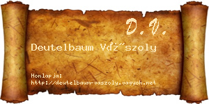 Deutelbaum Vászoly névjegykártya